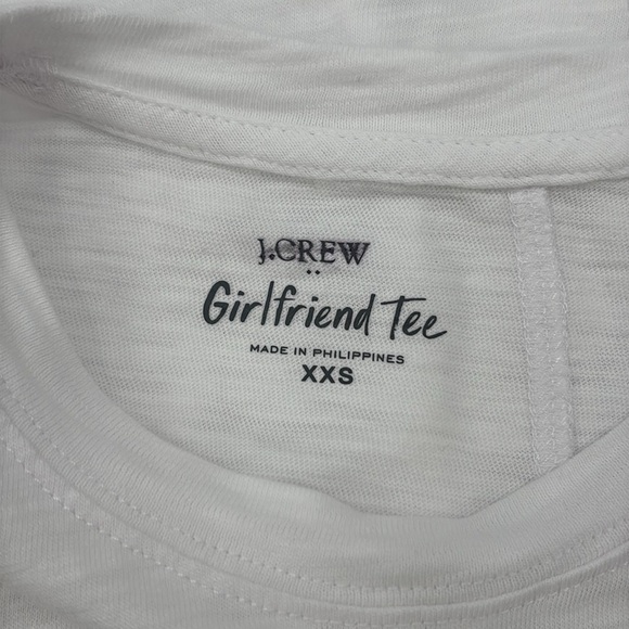 J Crew Factory Girlfriend crewneck tee in White size XXS NWT AJ089 - Picture 5 of 11